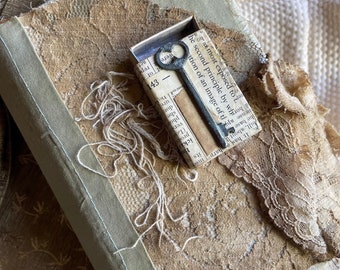 Handmade Vintage Journal . Art Journal . Writing Journal . Vintage Grunge & Handmade Papers/Embellishments . One of a Kind