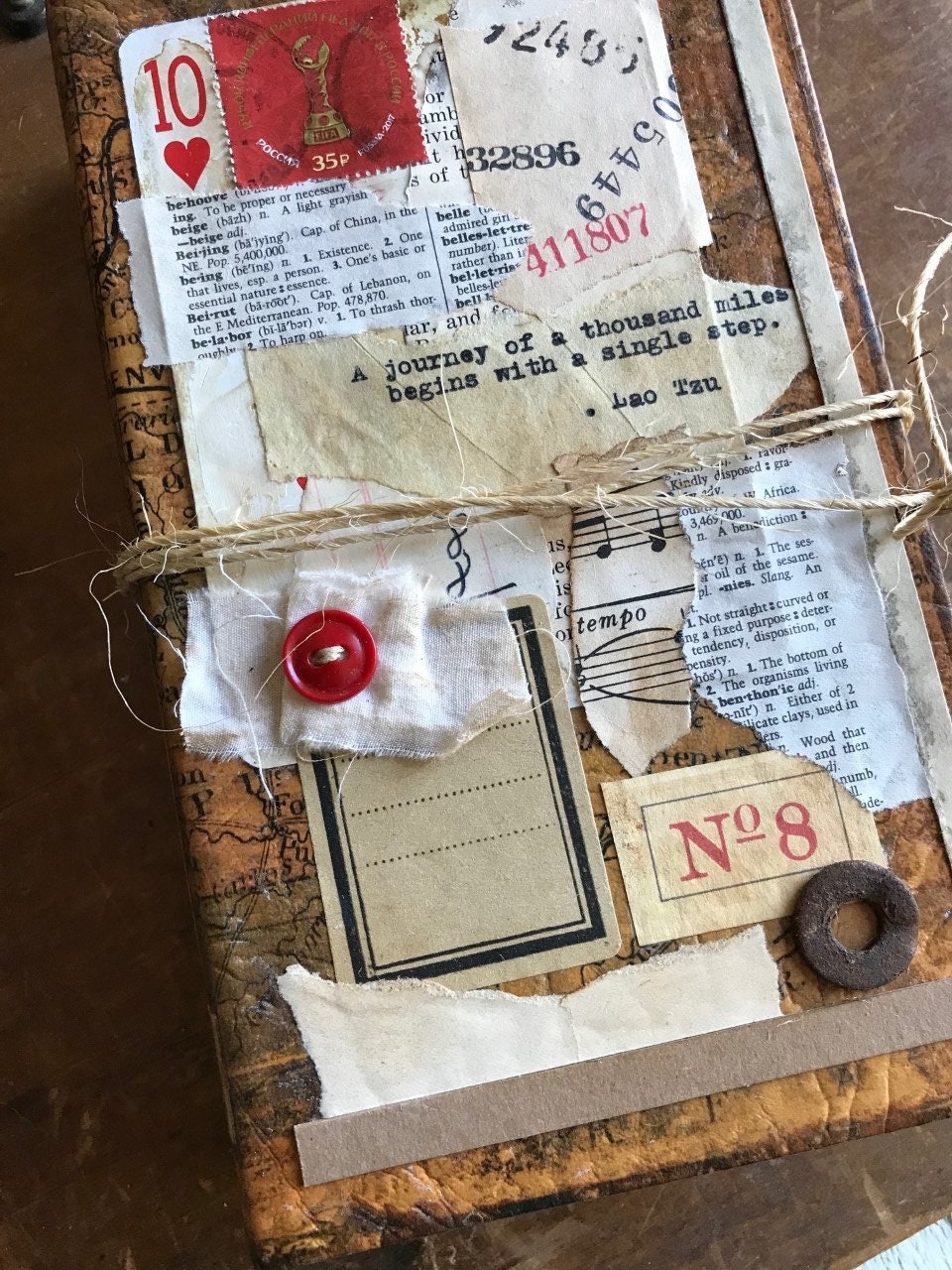 Keepsake Book Box . Memento/Curio Box . Photo Storage . Travel Etsy