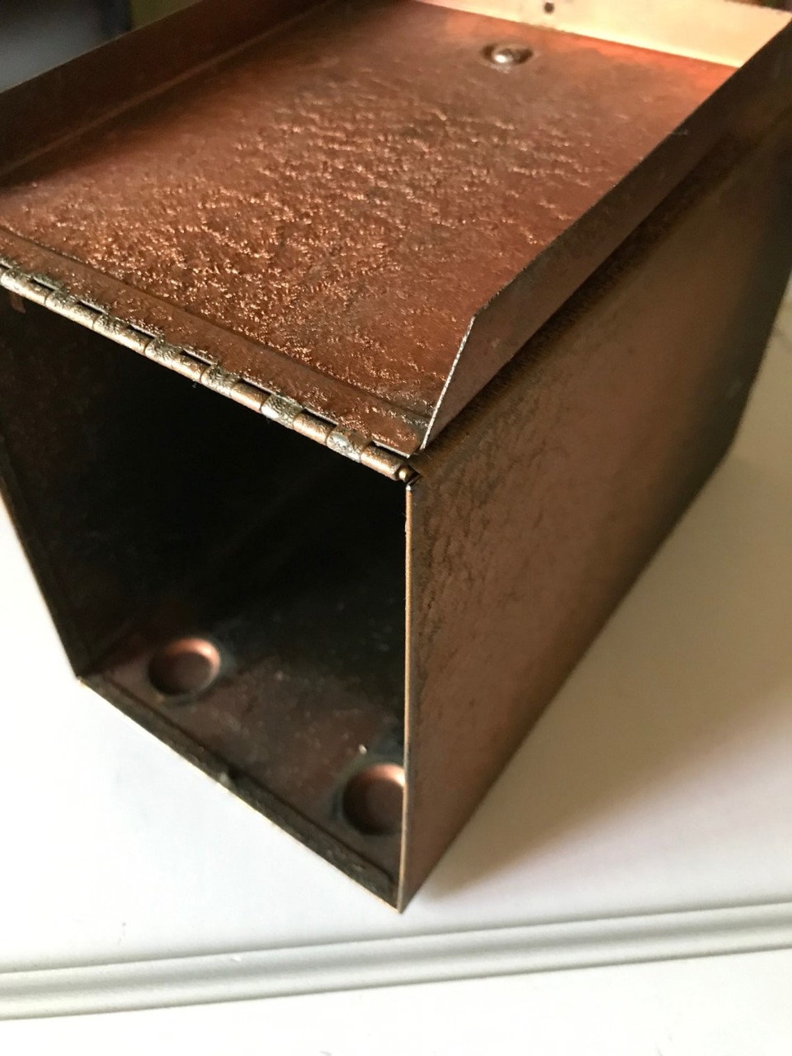 Set of Two Vintage Metal Files . Record File Boxes . Metal Etsy
