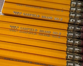 Vintage NIB Classic #2 Grade Graphite Pencils . Half Gross . The Garfield Corp./New York,  Made in USA . Unsharpened