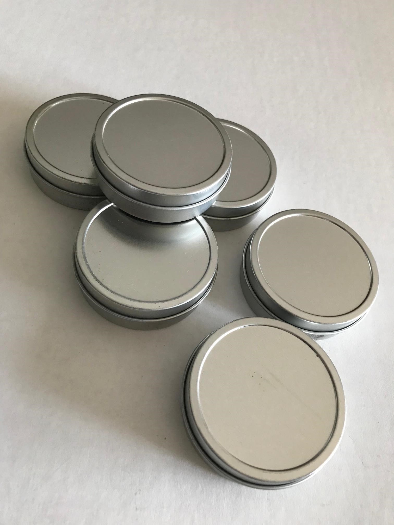 Small Round Aluminum Tins . Metal Cans . Storage Tins . Favor Etsy