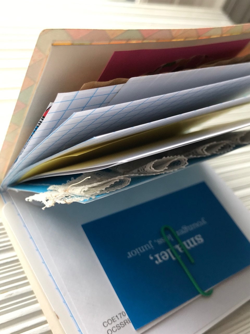 Handmade Vintage Greeting Card Junk Journal . Choice of FOUR . Etsy