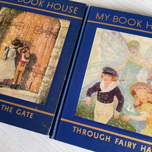 Vintage &quot;My Book House&quot; . Edited by Olive Beaupre Miller . Set of Two / Volumes 4 and 6 . 1937 . Hardcover Books