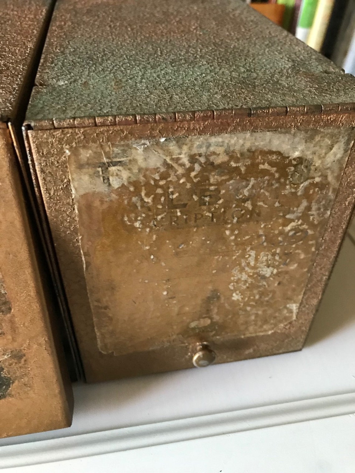 Set of Two Vintage Metal Files . Record File Boxes . Metal Etsy