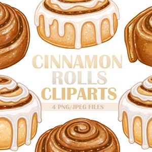 Cinnamon Rolls Clipart Digital Illustrations PNG