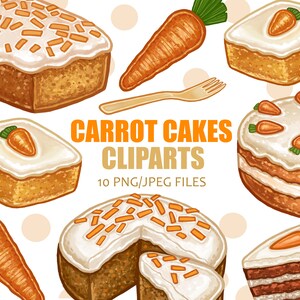 Karottenkuchen Clipart digitale Illustrationen Bilder PNG