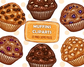 Muffins Clipart Digital Illustrations PNG Images