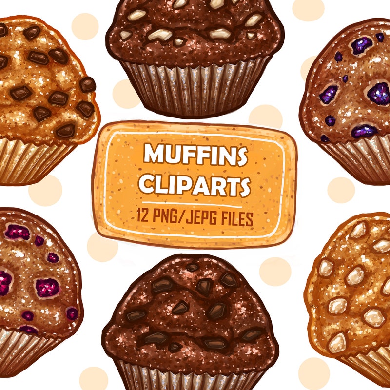 Muffin Clipart - Etsy