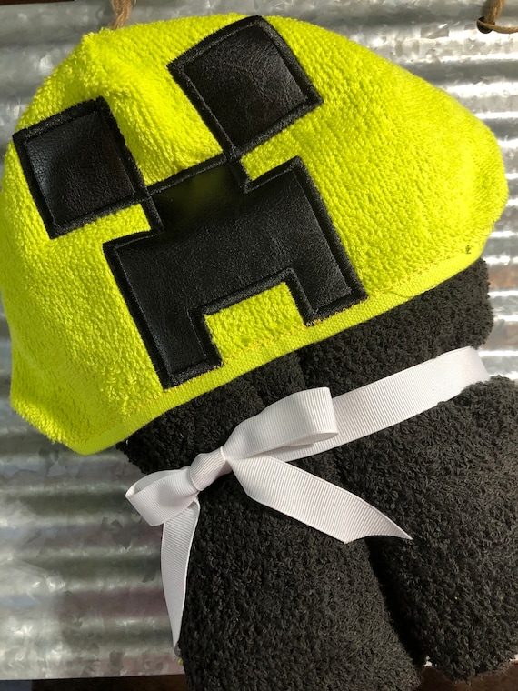 minecraft hooded towel