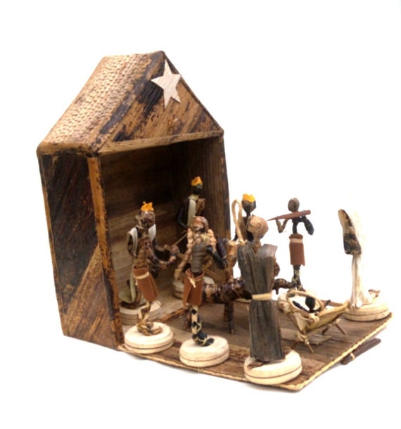 Aazon.co: Global Crafts Nativity Set Handade In Kenya Fro Banana