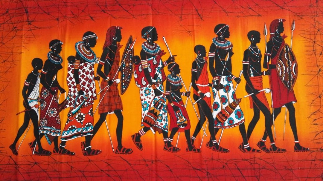 Community Batik,wall Hanging, Africa Wall Hanging,home Decor,wall Decor