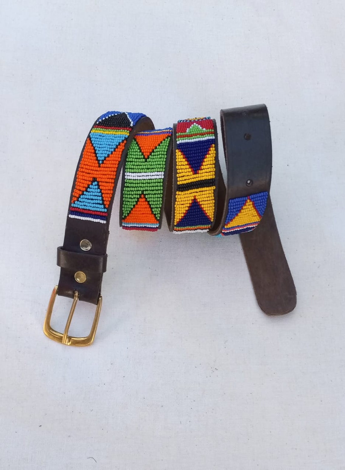 mens beaded belt