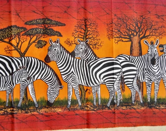 Zebra Batik Wall Hanging Africa Wall Hanging Home Decor Etsy