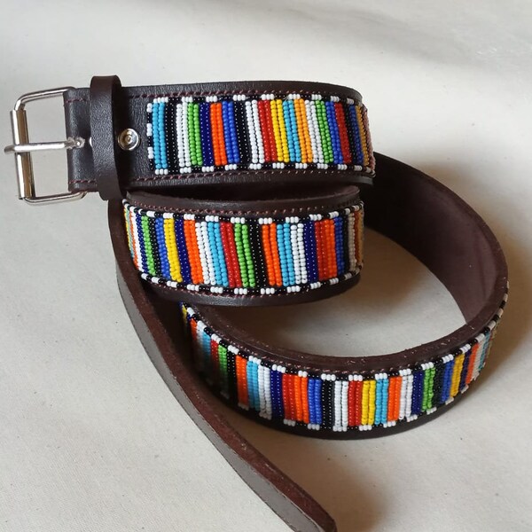 mens beaded belt