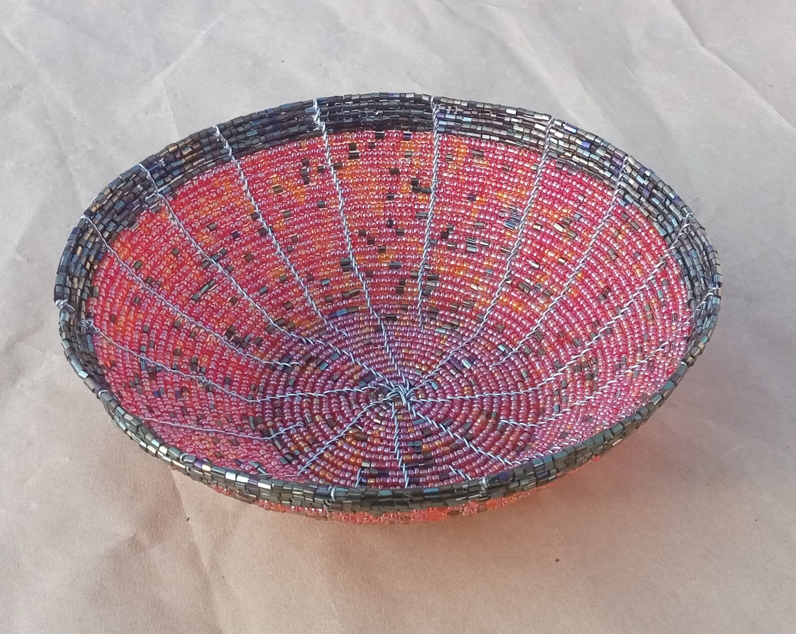 10 Set of African Beaded Decor Bowl Maasai Beaded Bowl Etsy