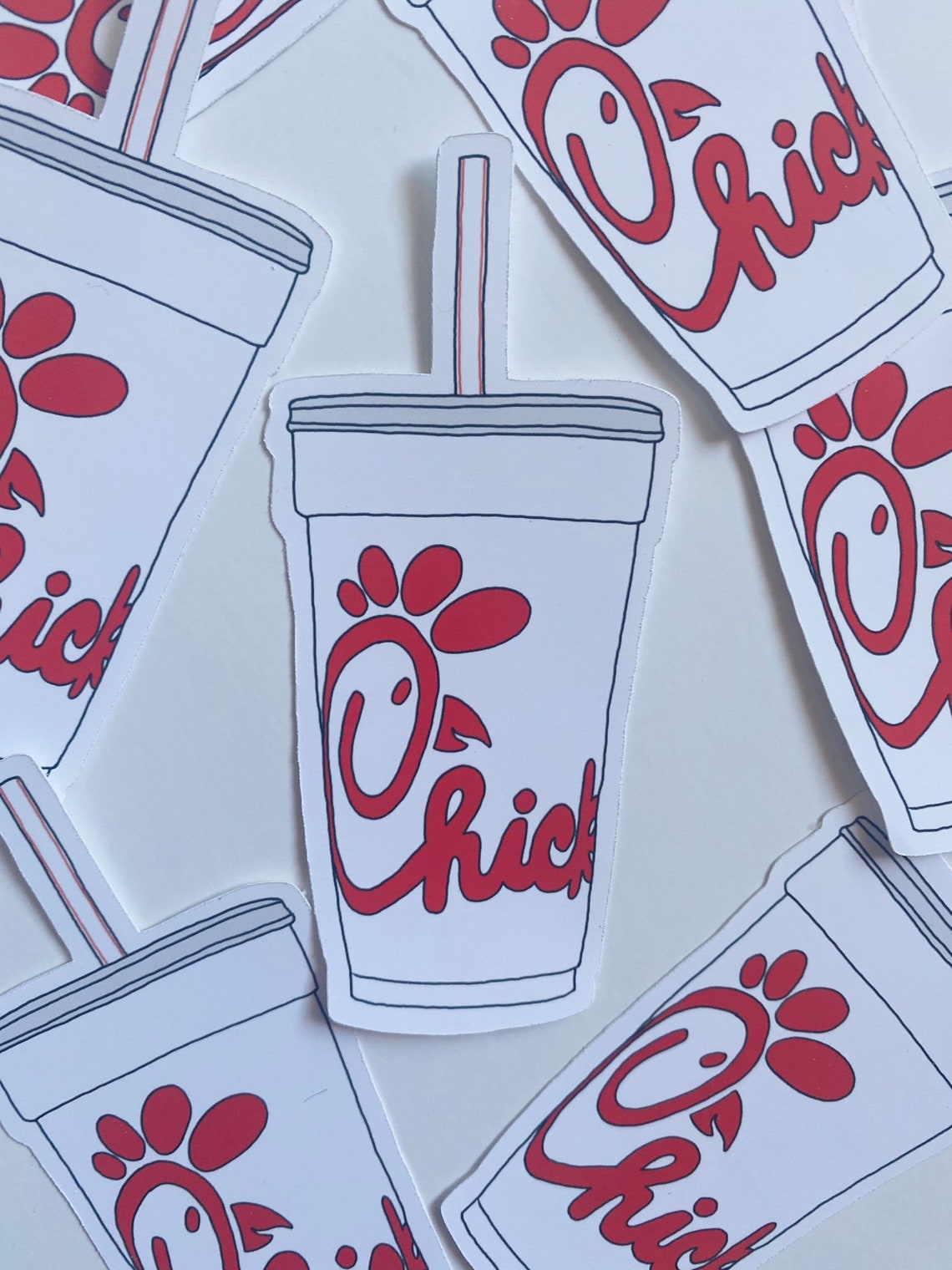 ChickfilA Cup Sticker Fast Food Sticker For Laptop Etsy