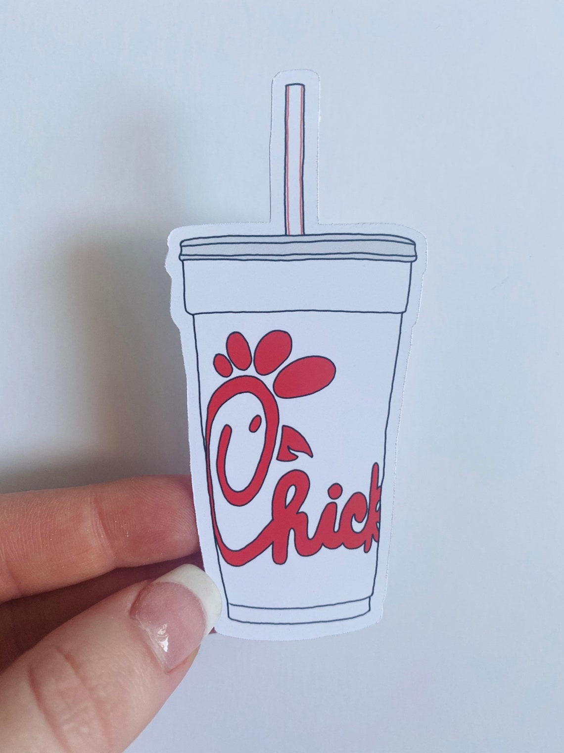 Chick-fil-a Cup Sticker Fast Food Sticker for Laptop | Etsy UK