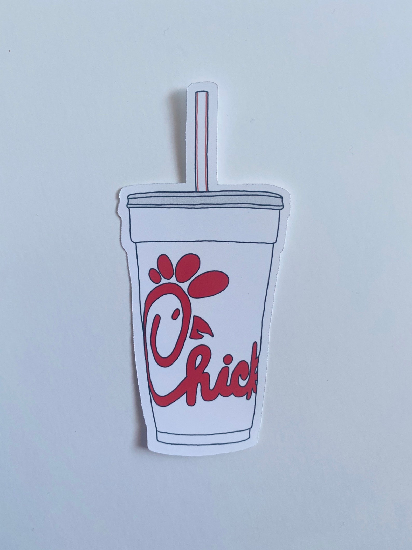 Chick-fil-a Cup Sticker Fast Food Sticker for Laptop | Etsy UK