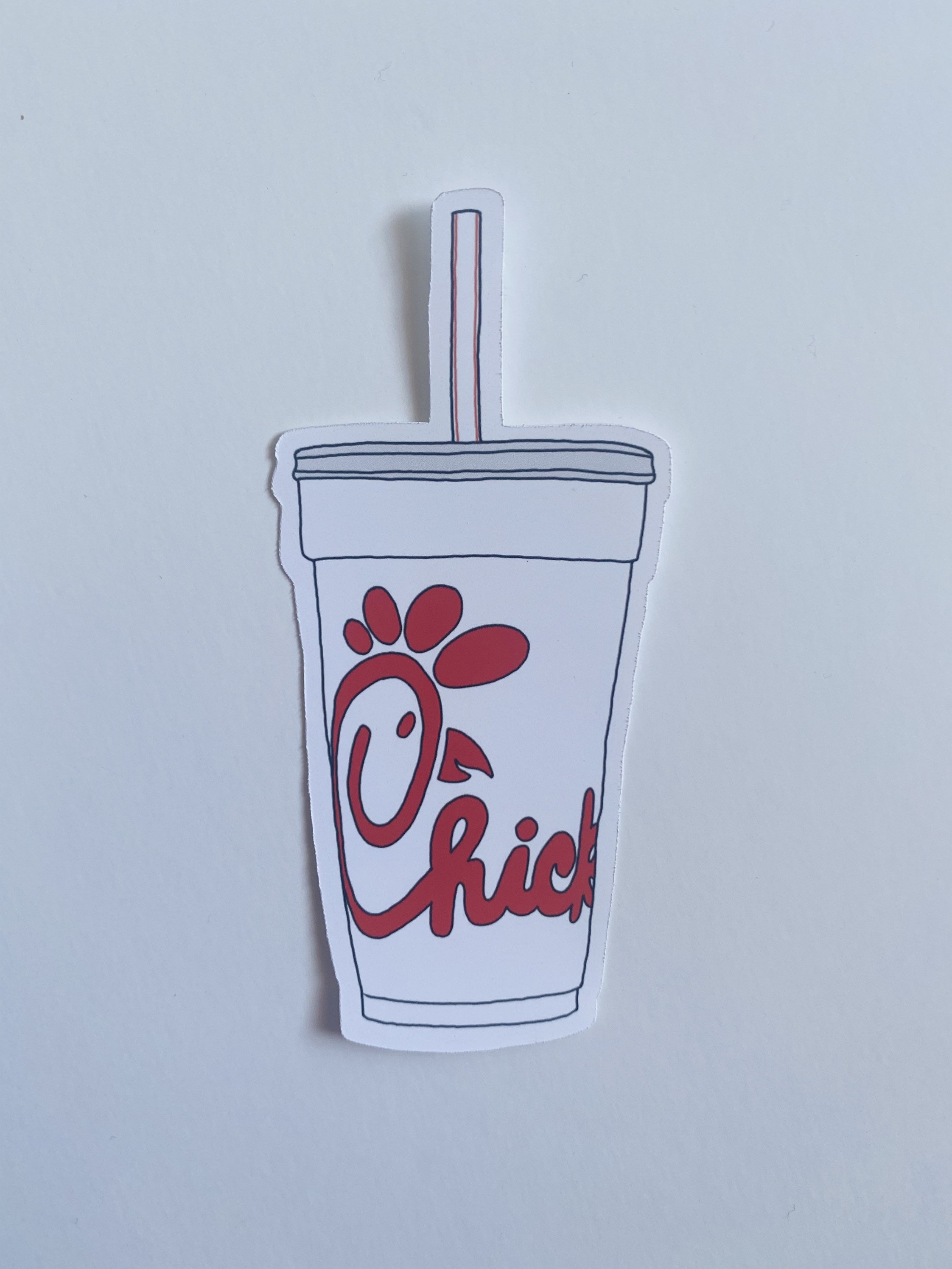 Chick-fil-a Cup Sticker Fast Food Sticker for Laptop | Etsy UK