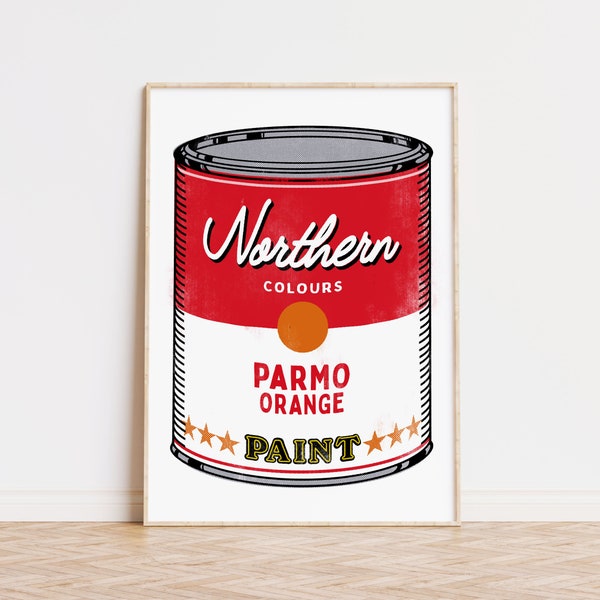 Parmo Orange - Northern Colours // Art Print A3 & A4 | Andy Warhol | Travel Poster | Teesside | Wall Art | North East