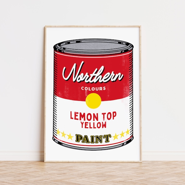 Lemon Top Yellow Northern Colours // Art Print A3 & A4 | Andy Warhol | Travel Poster | Teesside | Wall Art