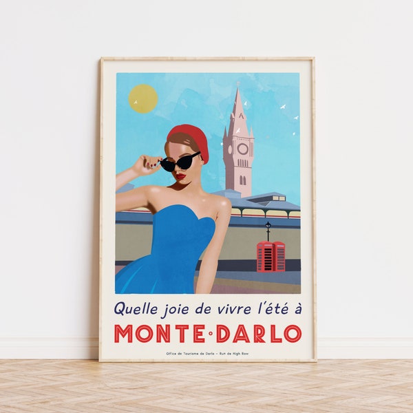 Monte Darlo // Art Print A3 & A4 | Unframed | Railway Print | Travel Poster | Darlington | Wall Art