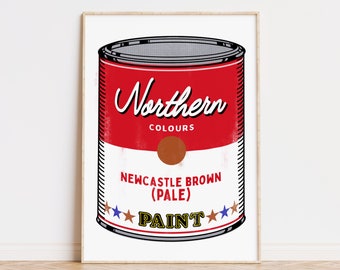 Newcastle Brown (Pale) - Northern Colours // Art Print A3 & A4 | Andy Warhol | Travel Poster | Newcastle | Gateshead | Wall Art | Ale