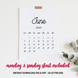 Afdrukbare kalender juni 2026, kalender juni, kalender juni 2026 Vervaldatum baby, zwangerschapskalender