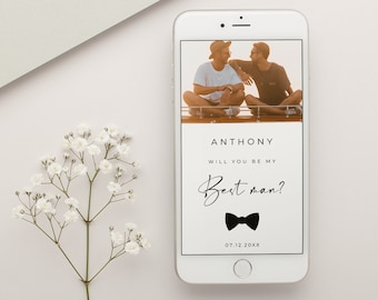 Will You Be My Best Man, Groomsmen Proposal, Best Man Proposal, Virtual Card, Electronic Proposal - Alfreda