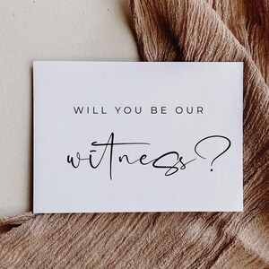 Will You Be Our Witness, Witness Proposal Editable Template, Wedding Witness Proposal Card - Pammie