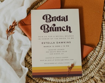 Bridal Brunch, Invitation Template, Brunch With The Bride, Bridal Brunch Invite, Editable Template - Esme