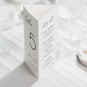 Trifold wedding menu template