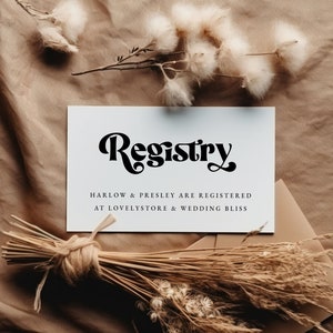 Baby Shower Registry Card