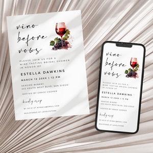 Vino Before Vows Template