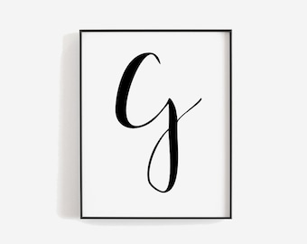 letter g printable etsy