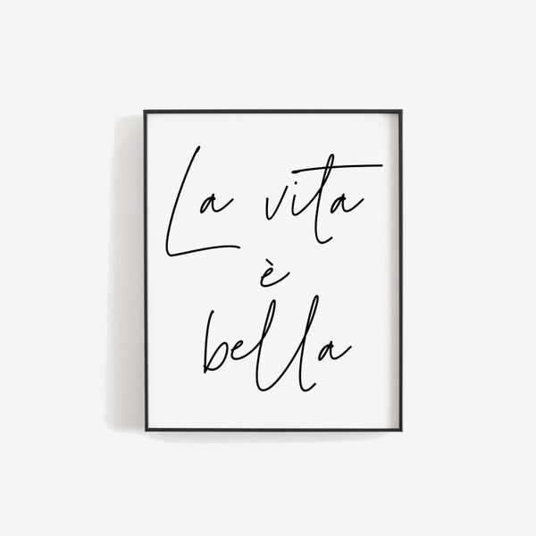 La Vita E Bella - Etsy