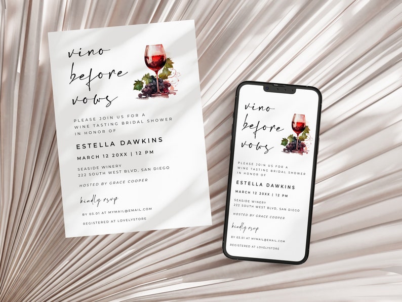 Vino Before Vows Template