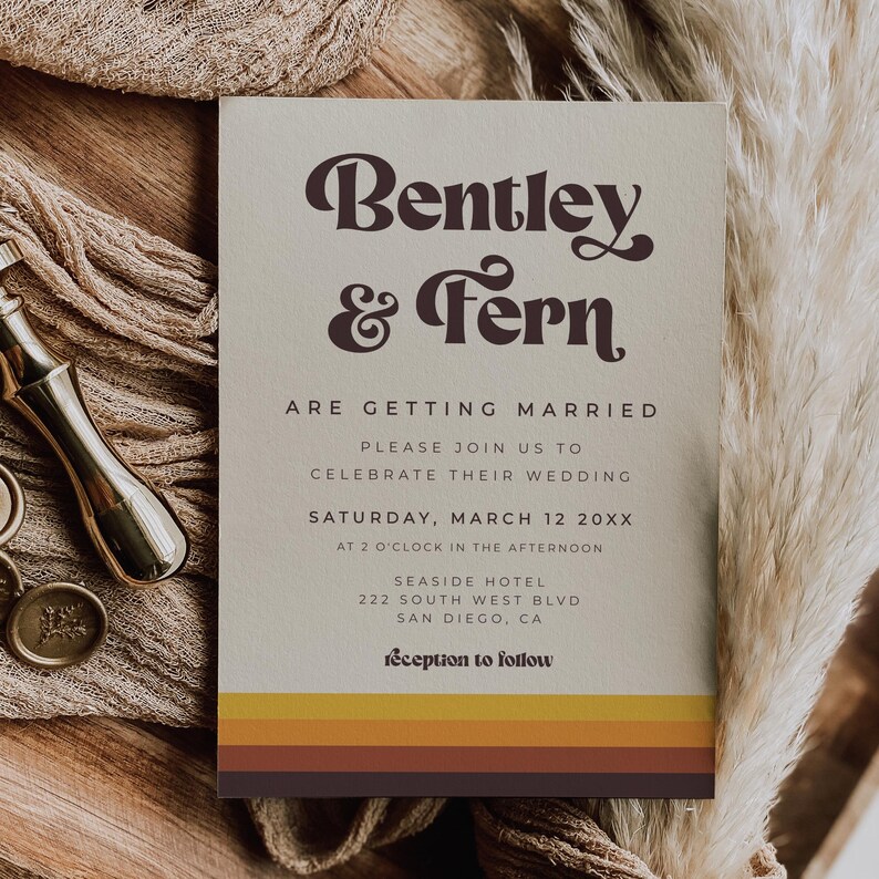 Retro Wedding Invitation