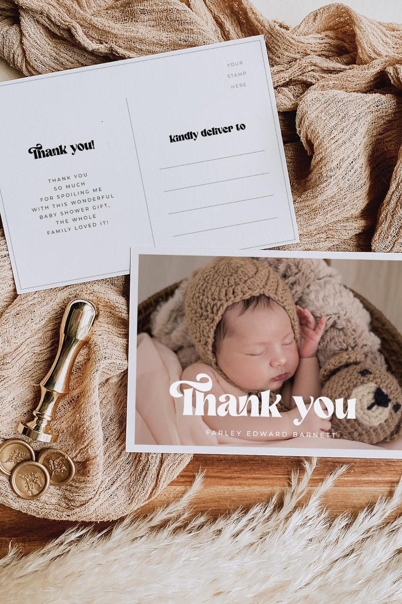Baby Shower Thank You Postcard