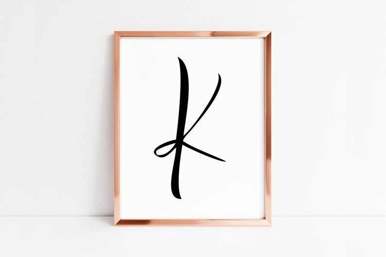 Letter K PRINTABLE Printable Monograms Initial Prints - Etsy