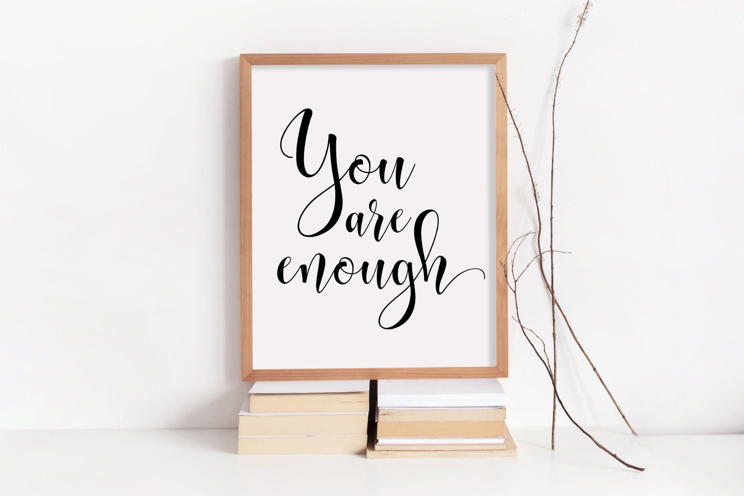 You Are Enough PRINTABLE Wall Art Motivational Quotes | Etsy
