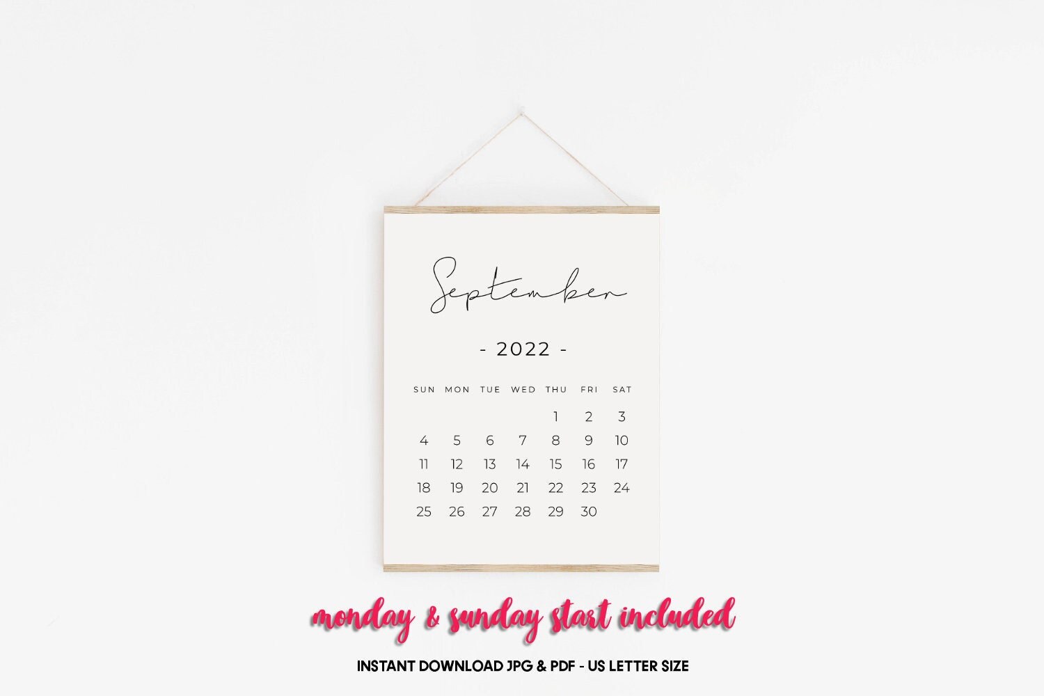 september 2022 printable calendar pregnancy calendar digital etsy israel