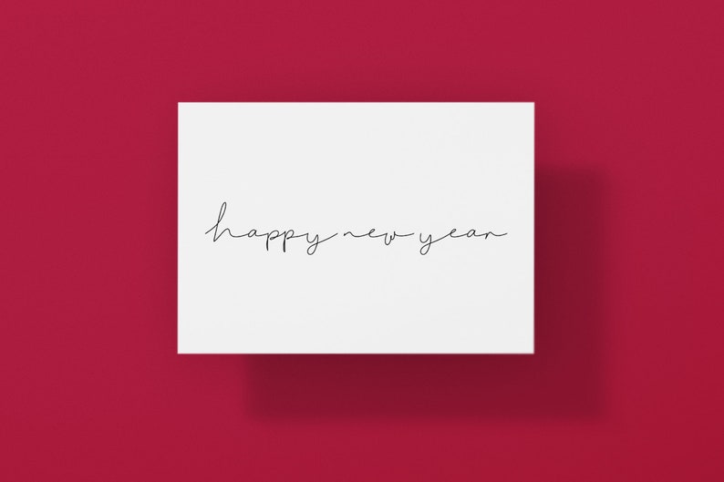 Happy New Year Card PRINTABLE Holiday Cards Instant Download Etsy
