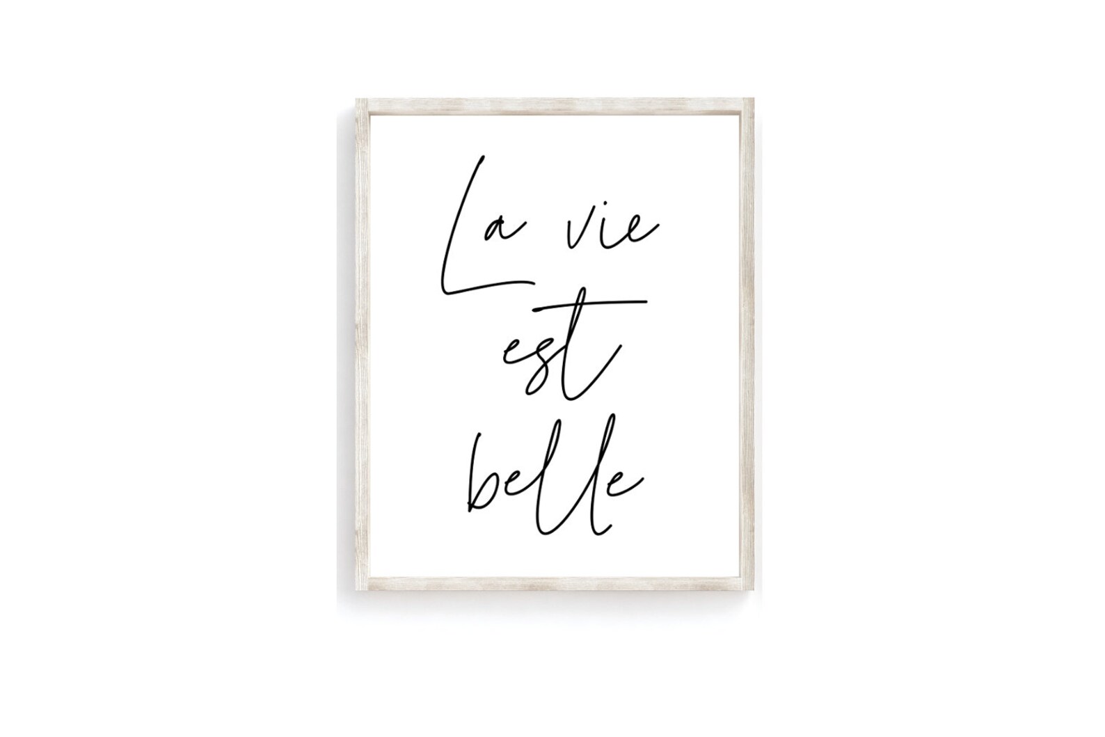 Affiche citation La vie est belle Affiche imprimable moderne | Etsy
