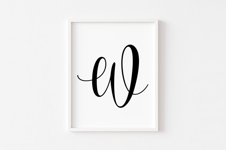 Letter W Wall Art PRINTABLE Letter Poster Letter Print - Etsy