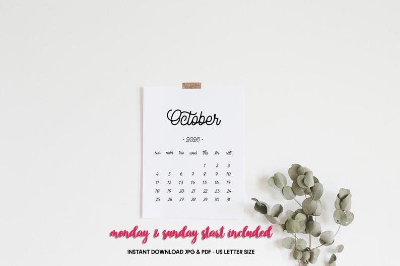 Printable Calendar October 2026