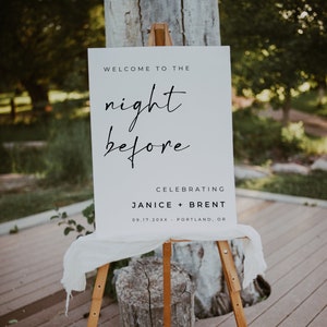 Night Before Wedding Editable Template