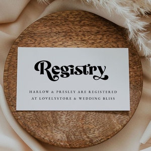 Baby Shower Registry Card