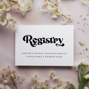 Baby Shower Registry Card