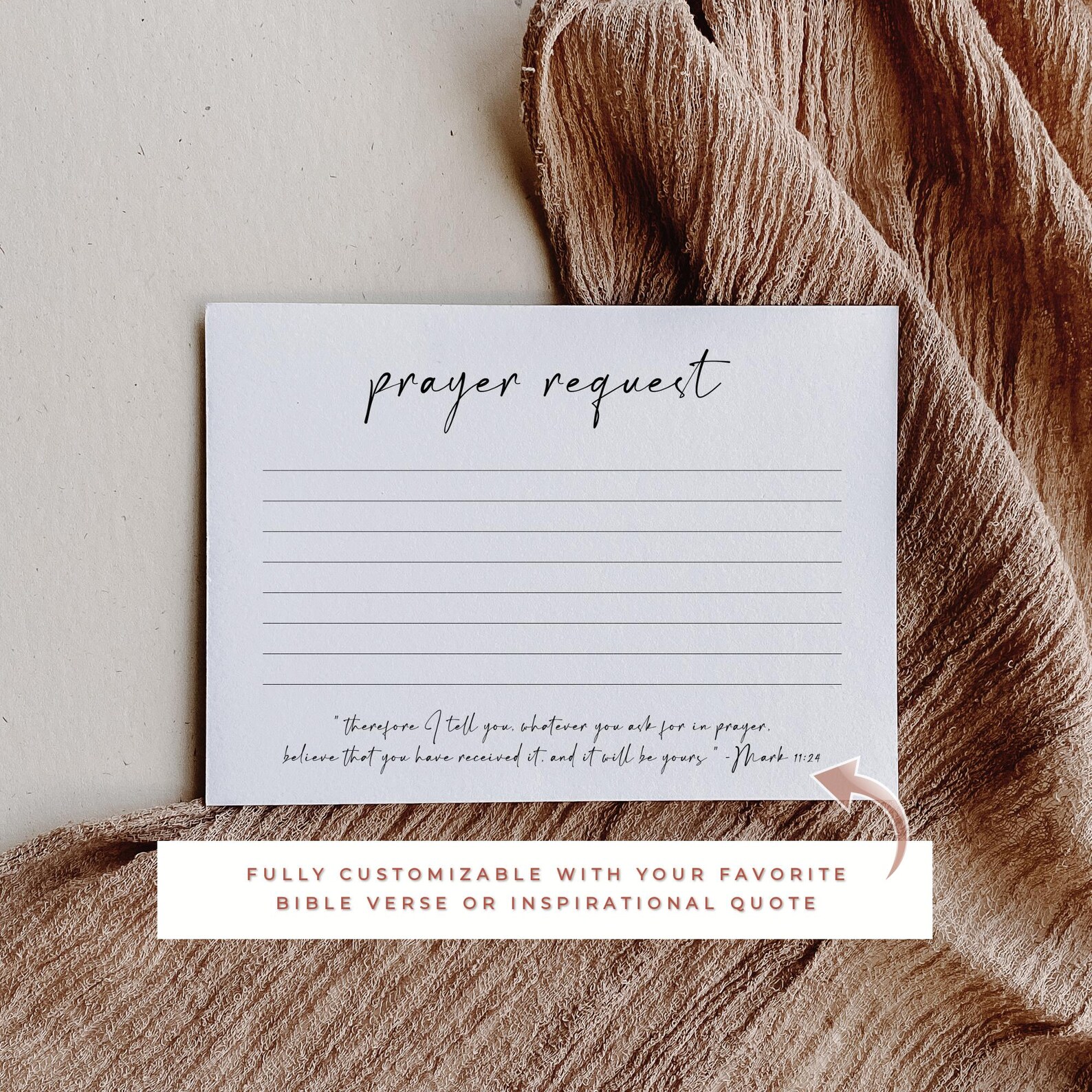 Prayer Request Cards, Printable Card Editable Template, Modern ...